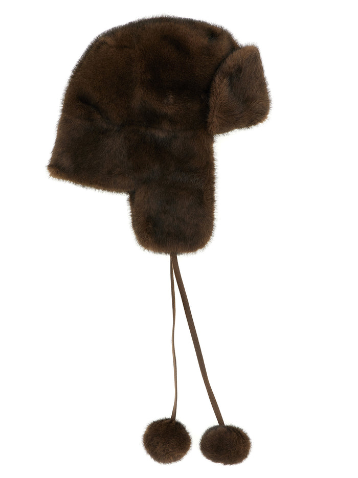 Aviator hat Brown Polyamide