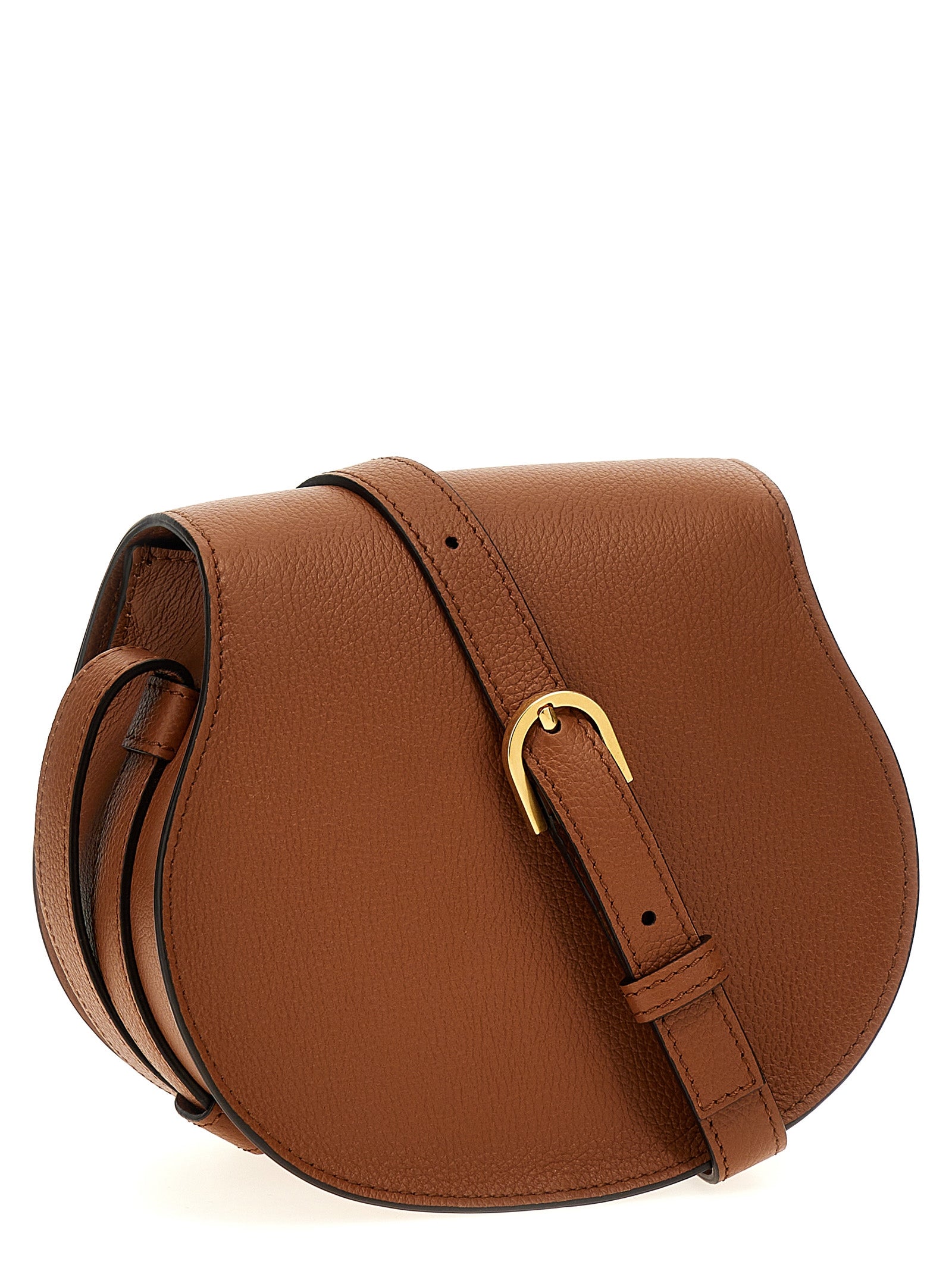 Saddle marcie small crossbody bag Brown Lamb Leather