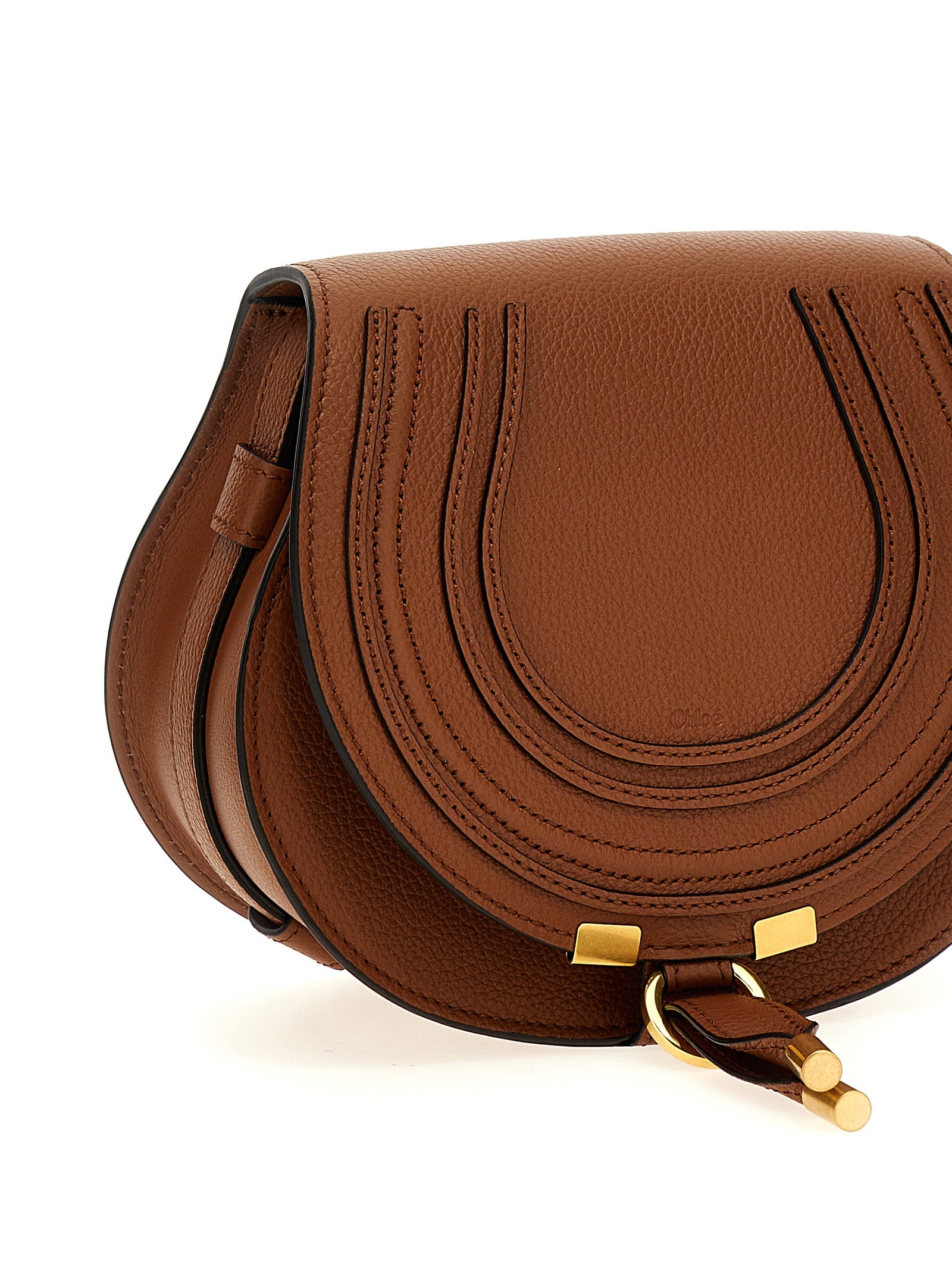 Saddle marcie small crossbody bag Brown Lamb Leather