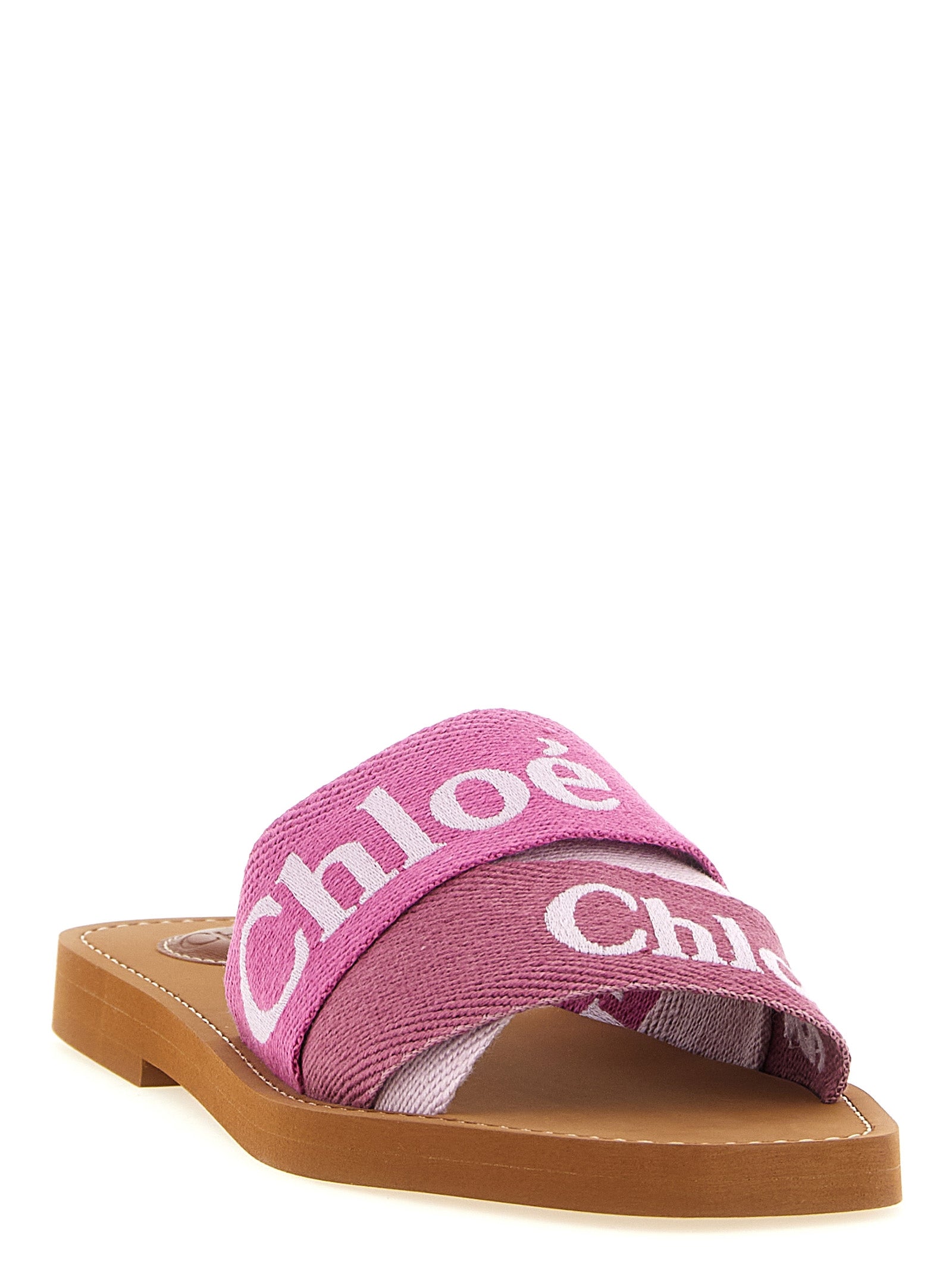 Woody sandals Pink Linen