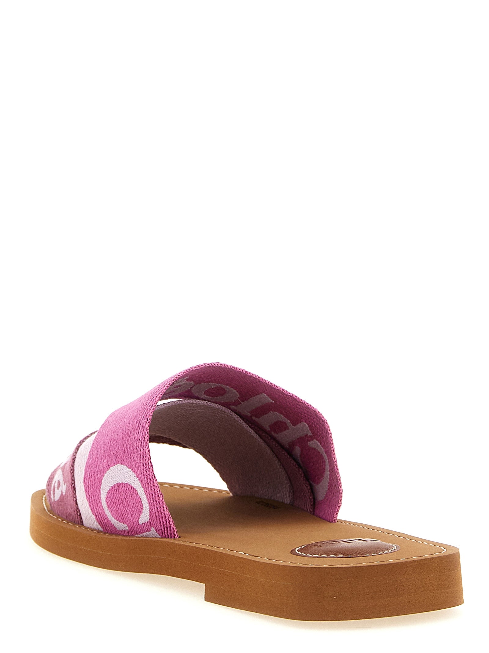 Woody sandals Pink Linen