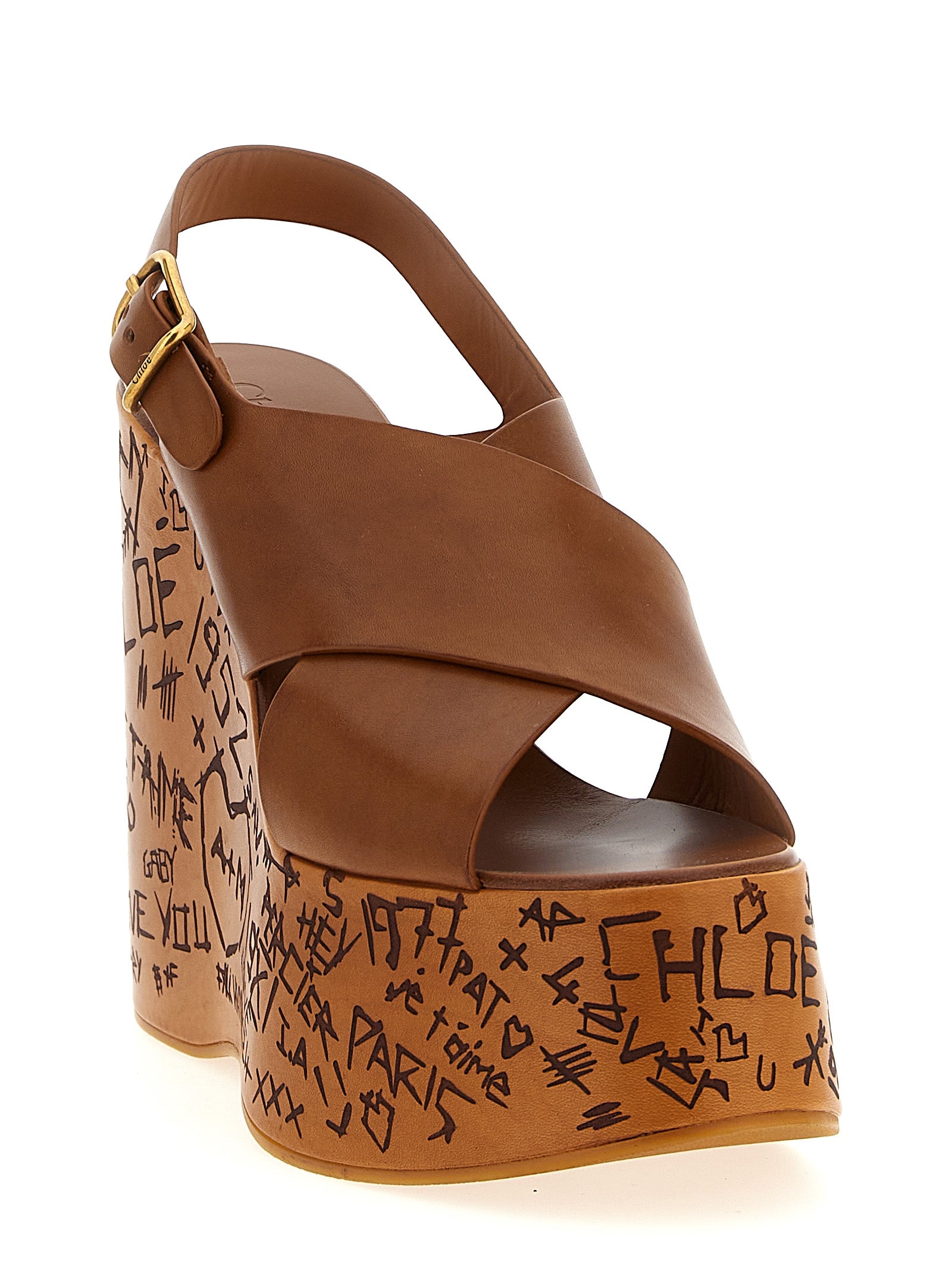 Maxime sandals Brown Calfskin Leather (bos Taurus) Wedges