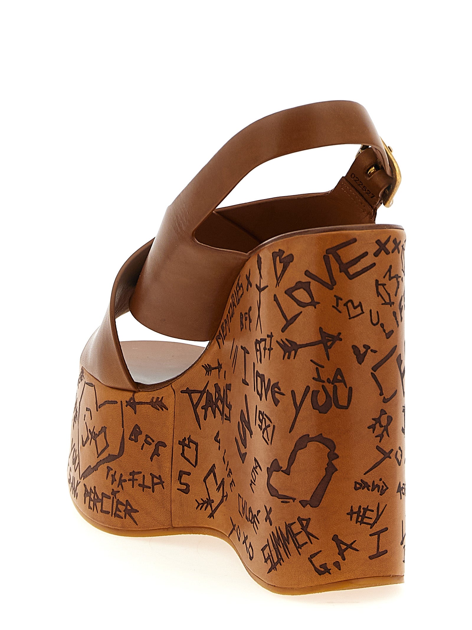 Maxime sandals Brown Calfskin Leather (bos Taurus) Wedges