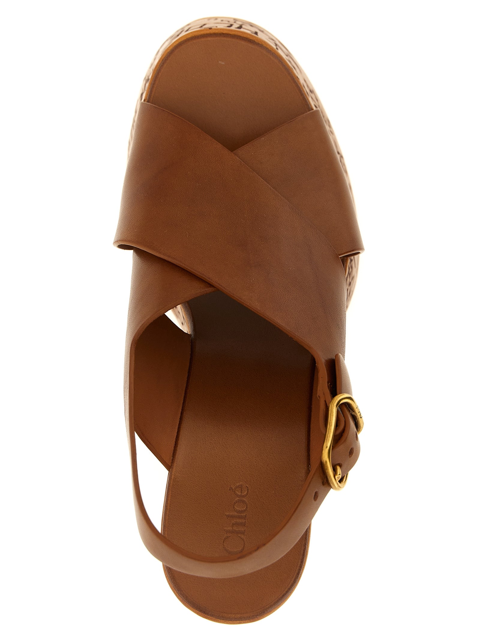 Maxime sandals Brown Calfskin Leather (bos Taurus) Wedges