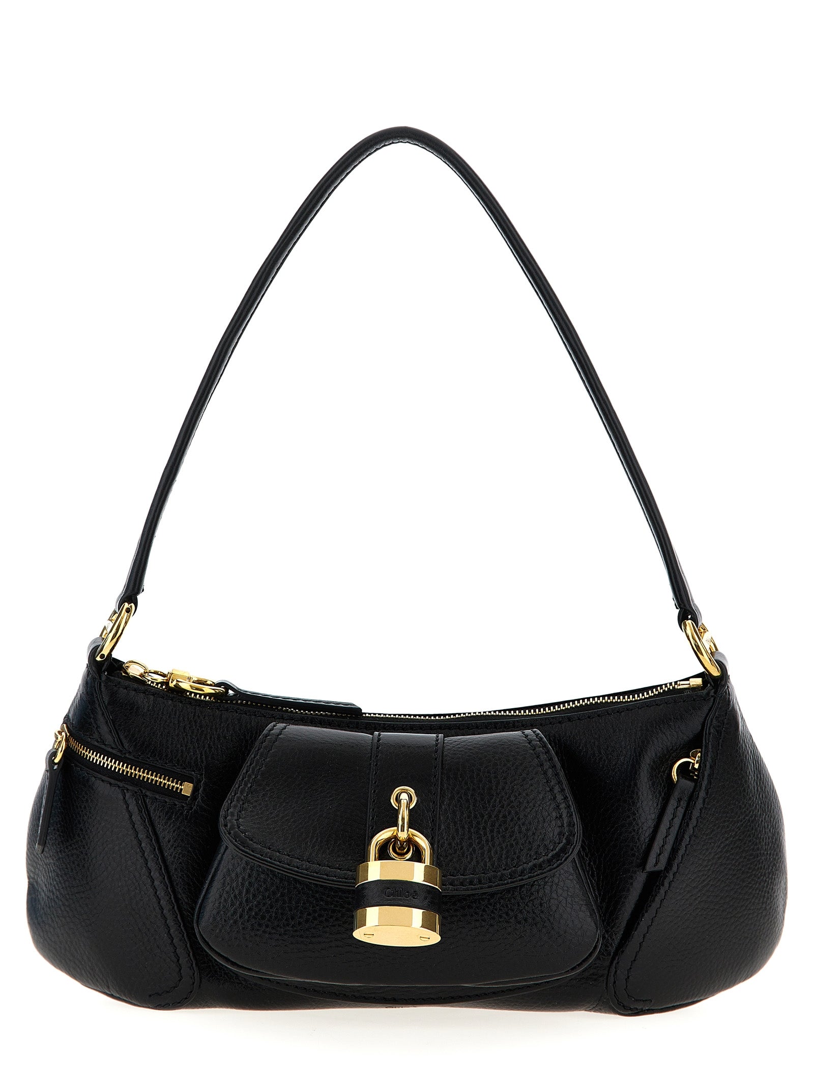 The 99 shoulder bag Black Calfskin Leather (bos Taurus)