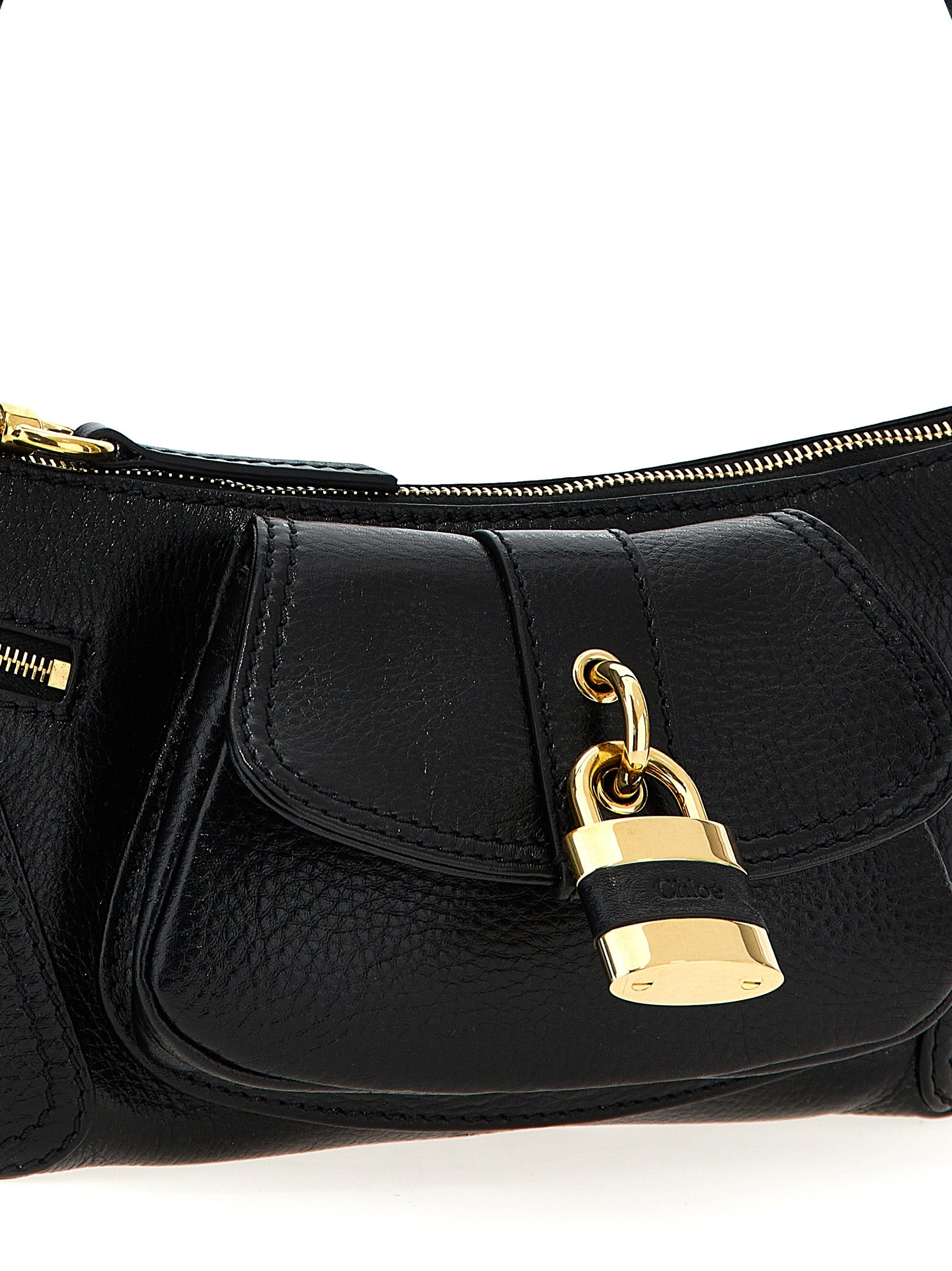 The 99 shoulder bag Black Calfskin Leather (bos Taurus)
