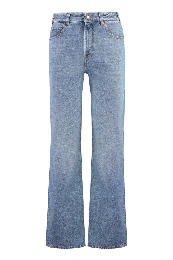 High-Rise Boyfriend Jeans Denim Cotton