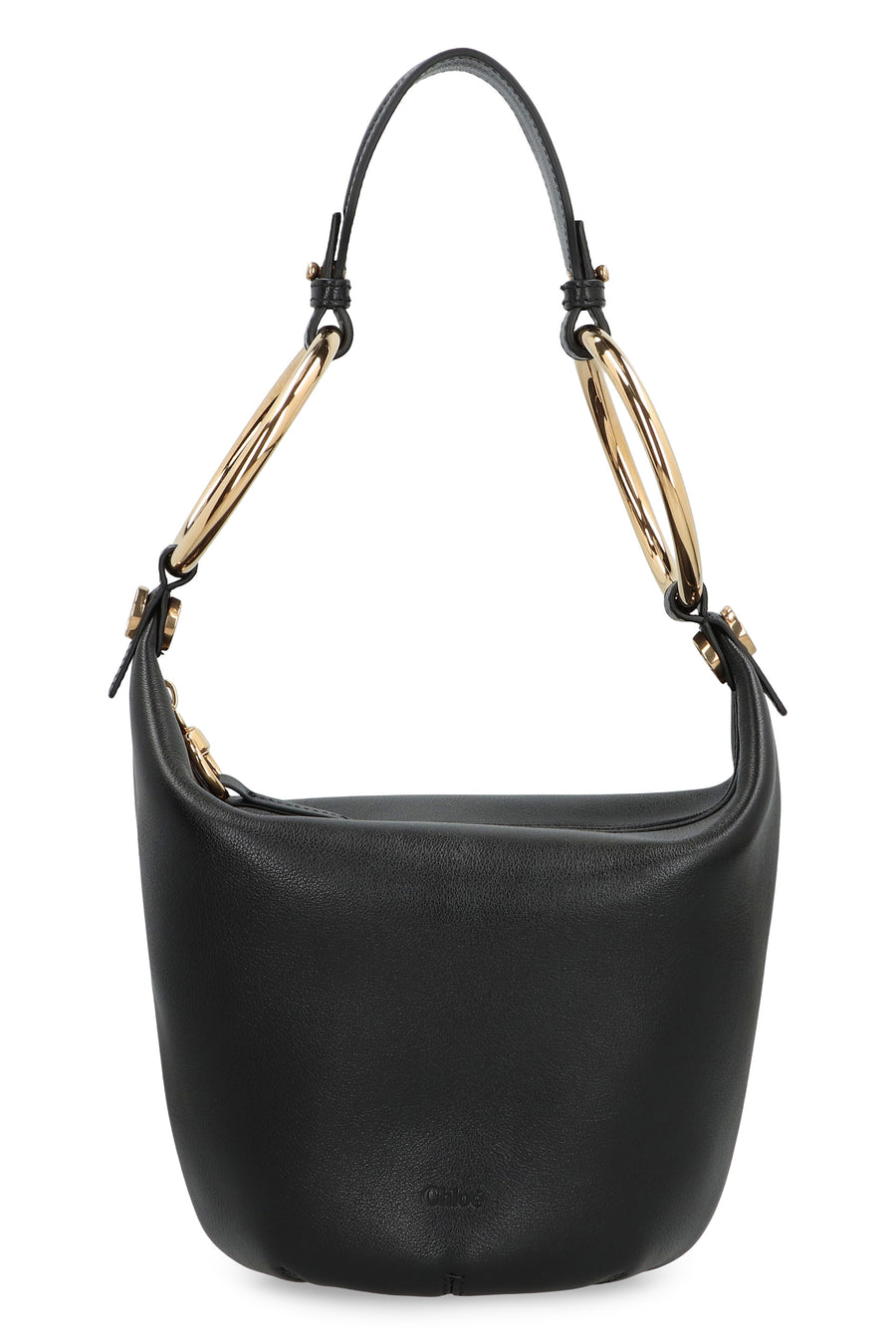 Small Leather Bracelet Black Cow Hide Handbags