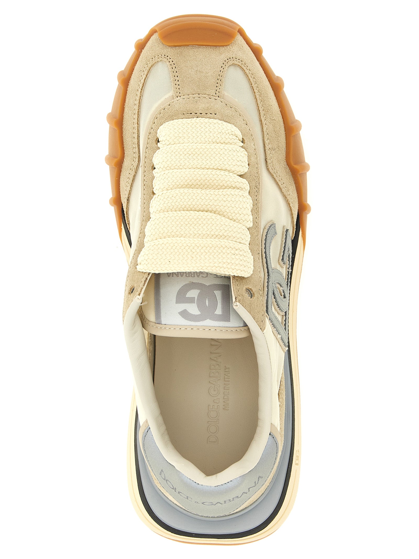 Dg Athletic Sneakers Multicolor Polyamide Calf Leather
