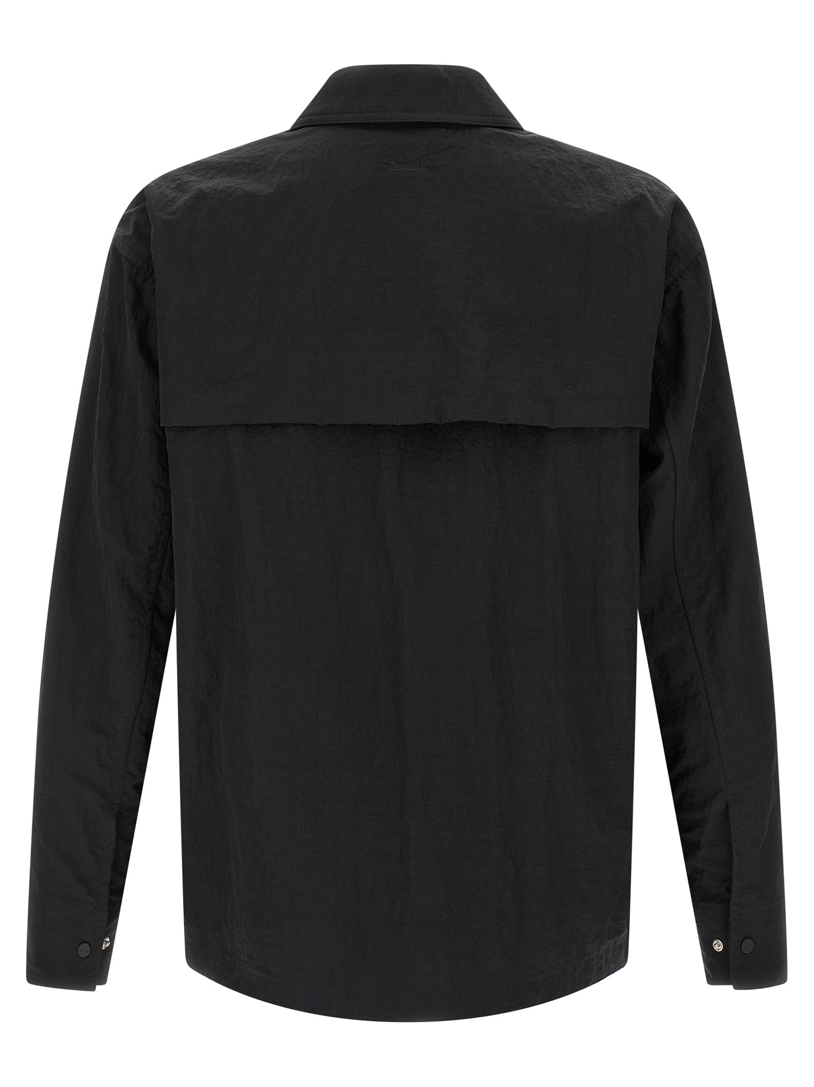 Shacket rippled effect Black Polyamide Down Jacket, Parka, Casual Jackets