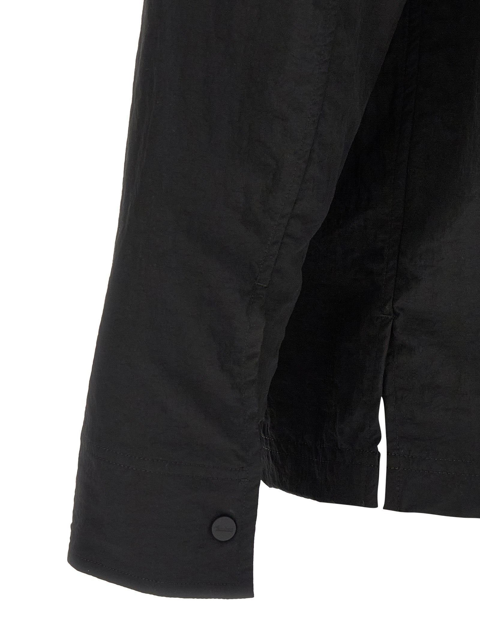 Shacket rippled effect Black Polyamide Down Jacket, Parka, Casual Jackets
