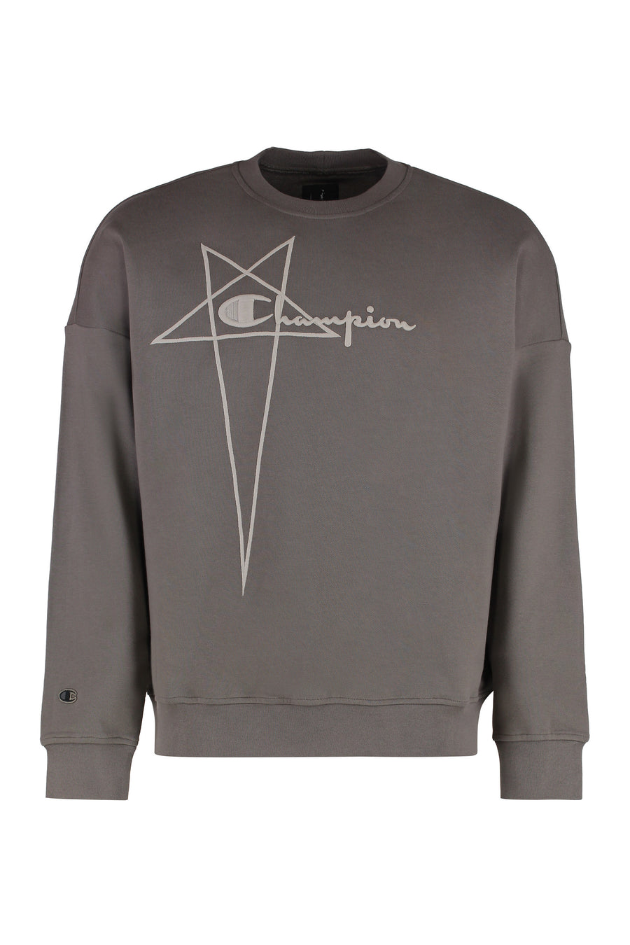 Rick Owens X Champion Cotton Crew-Neck Sweatshirt Turtledove Sweatshirts