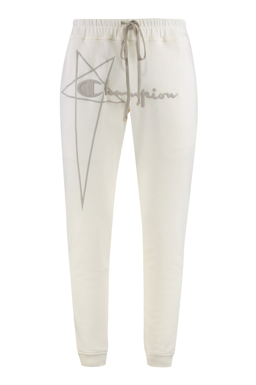 Contrasting Logo Cotton Sweatpants Cream Track Pants
