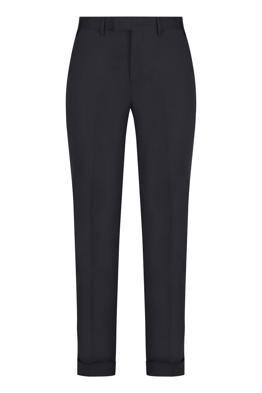 Wool Blend Trousers Blue Chinos