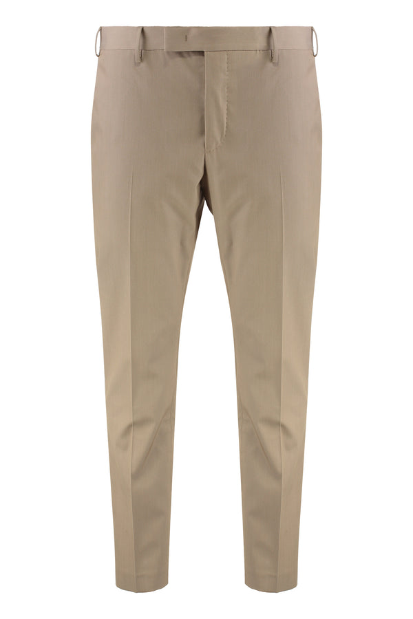 Slim Fit Trousers Beige Silk Chinos