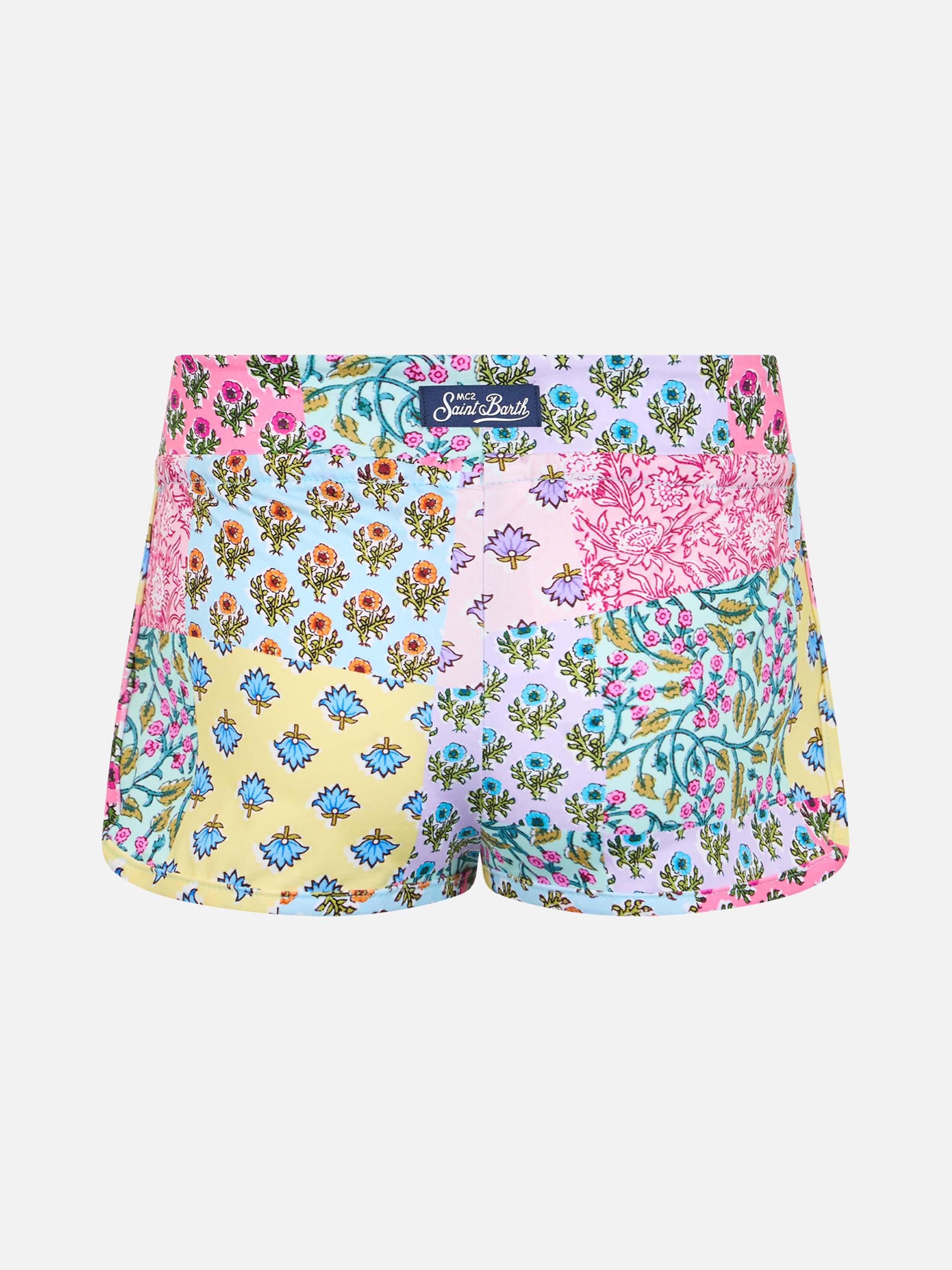 Girl Beach Shorts Coco With Flower Print Pant