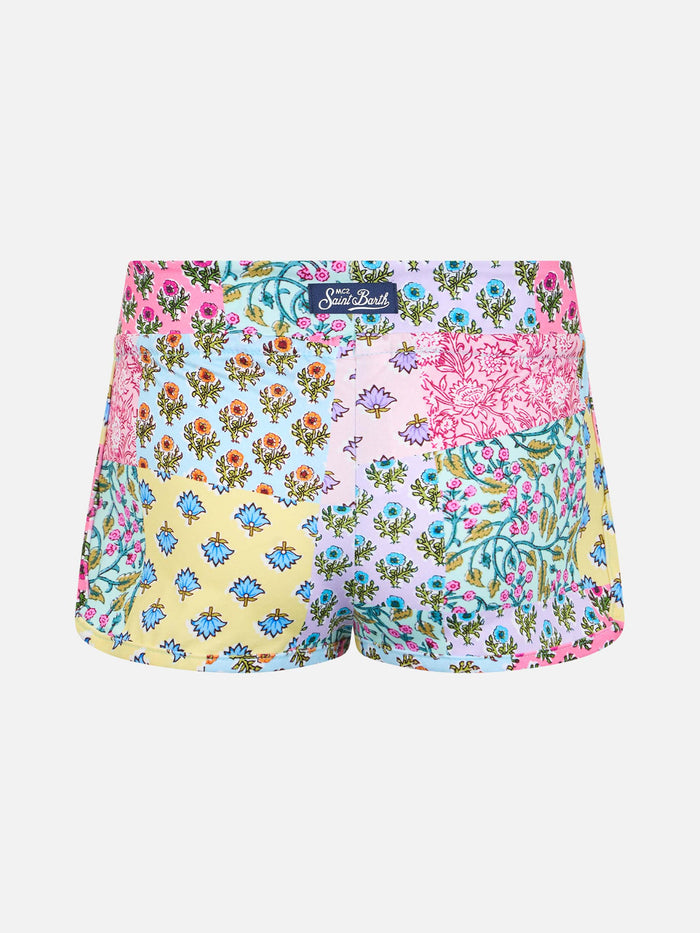 Girl Beach Shorts Coco With Flower Print Pant