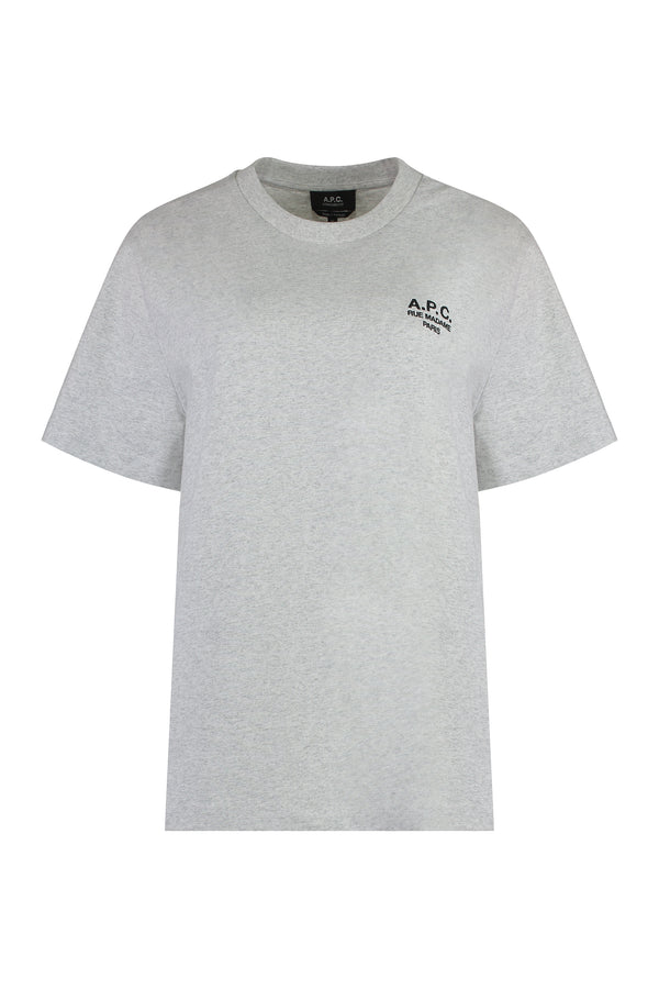 T-Shirt Rue Madame Heathered Grey-Black Grey/black Cotton T-shirts & Jerseys