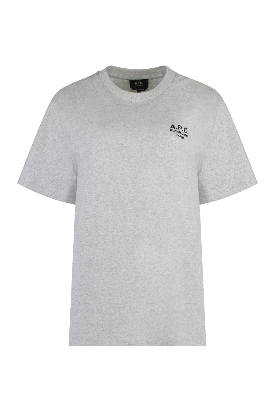 T-Shirt Rue Madame Heathered Grey-Black Grey/black Cotton T-shirts & Jerseys