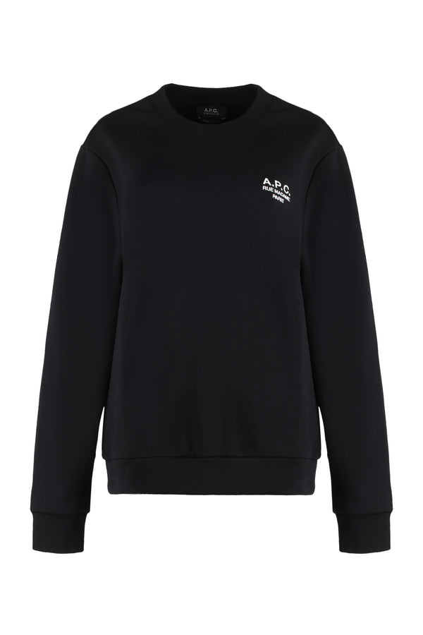 Cotton Crew-Neck Sweatshirt Black Sweatshirts