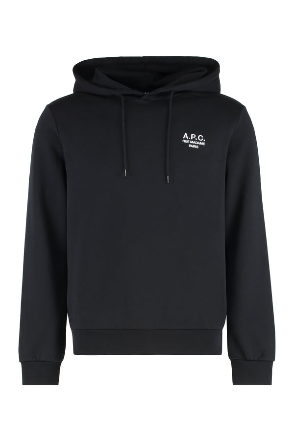Cotton Hoodie Black-White Black/white Jumpers