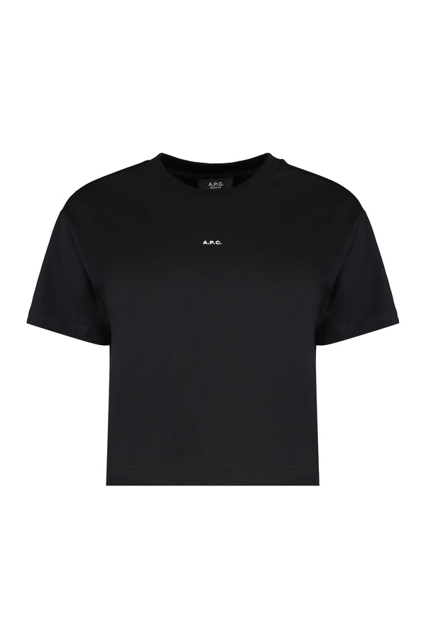Cotton Crew-Neck T-Shirt Black/white T-shirts & Jerseys