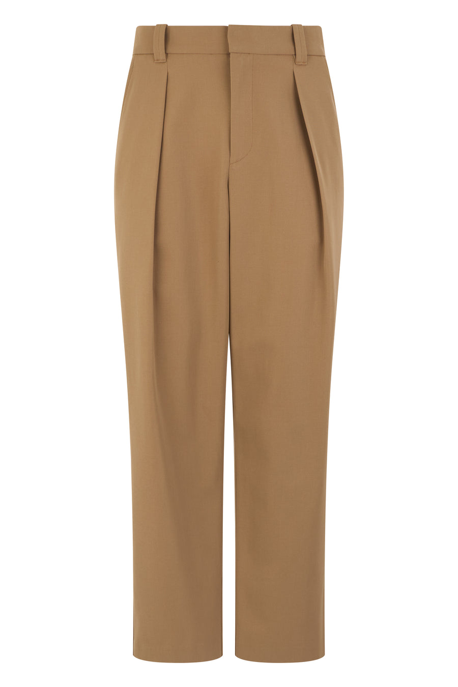 Trousers, Beige Cotton Blend