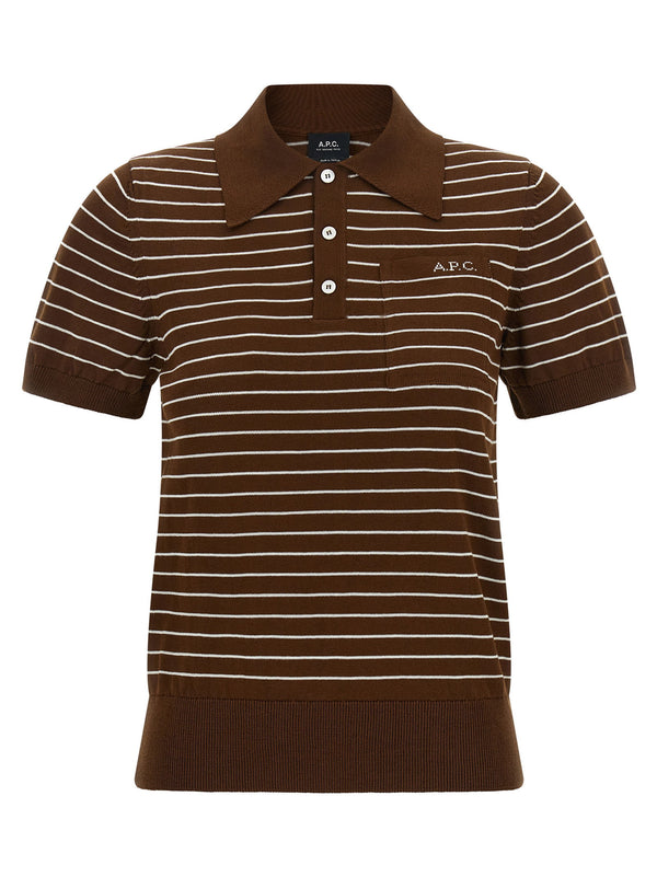 A.p.c. polo shirt in brown