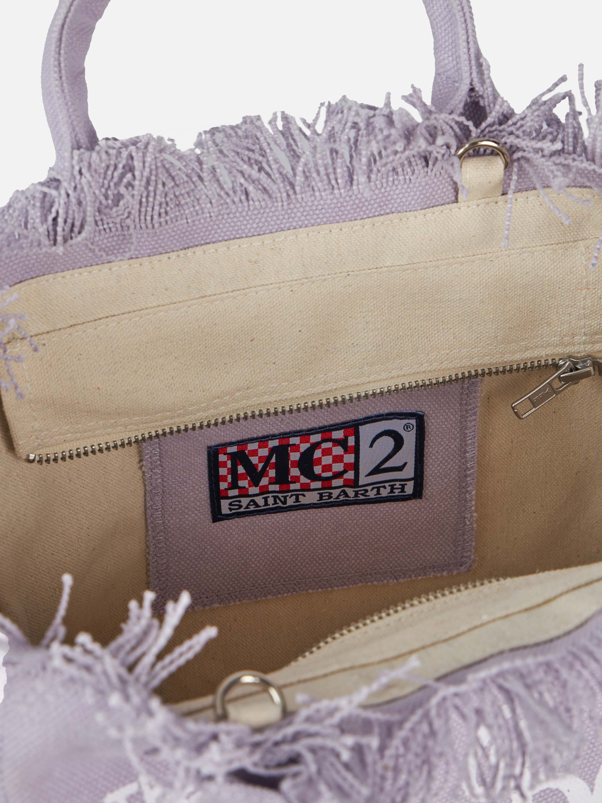 Colette Lilac Cotton Canvas Handbag Pink Bag