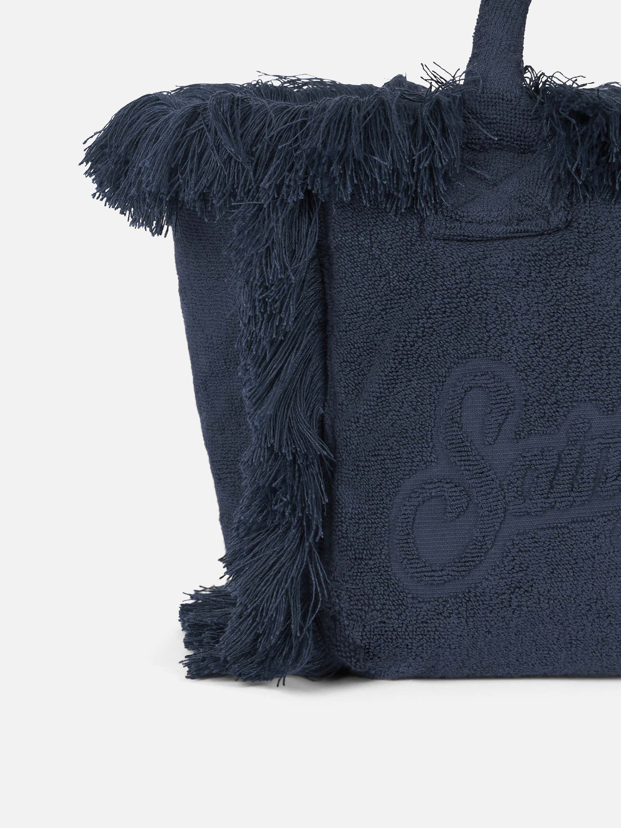 Colette Terry Embossed Navy Blue Handbag __single__ Bag