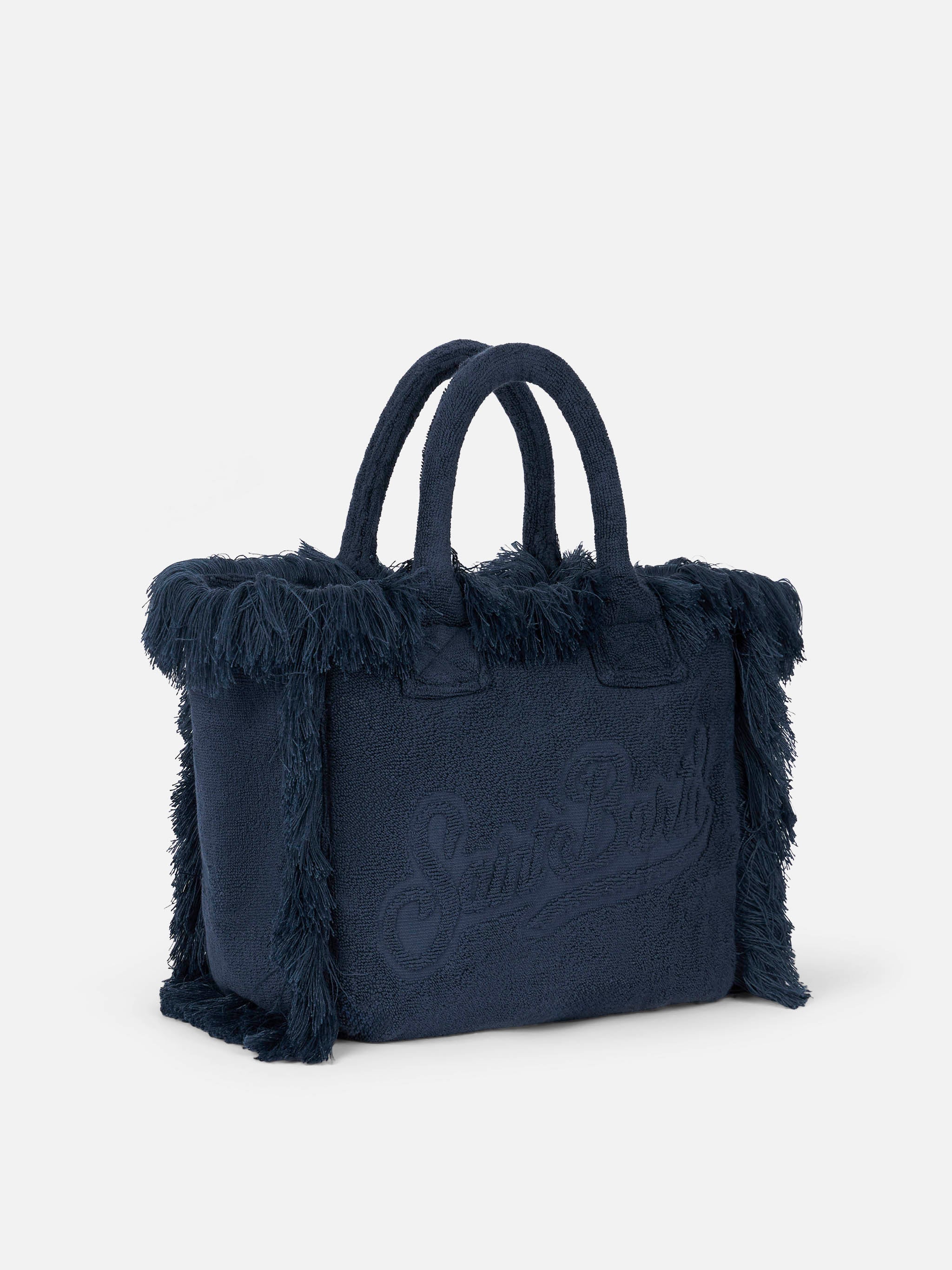 Colette Terry Embossed Navy Blue Handbag __single__ Bag