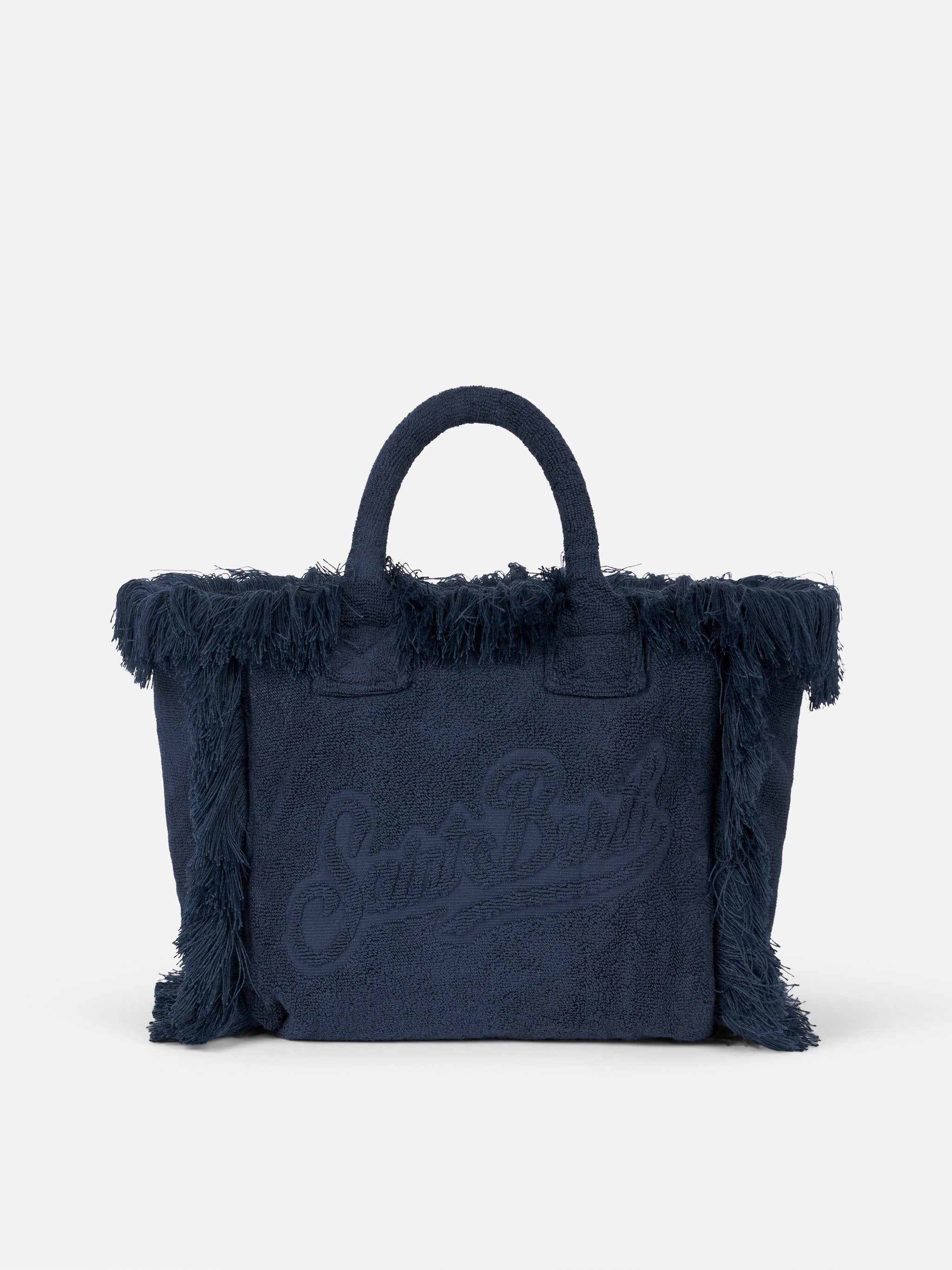 Colette Terry Embossed Navy Blue Handbag __single__ Bag