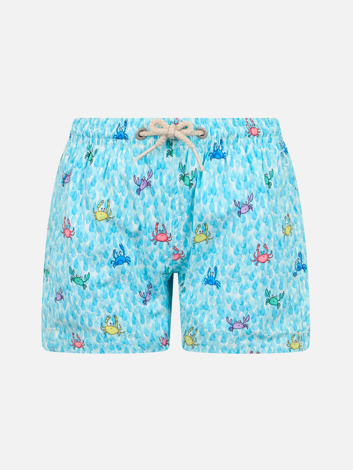 Boy Comfort Light Swim Shorts With Crabs Print __single__ Swimshort