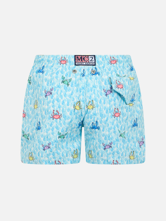 Boy Comfort Light Swim Shorts With Crabs Print __single__ Swimshort