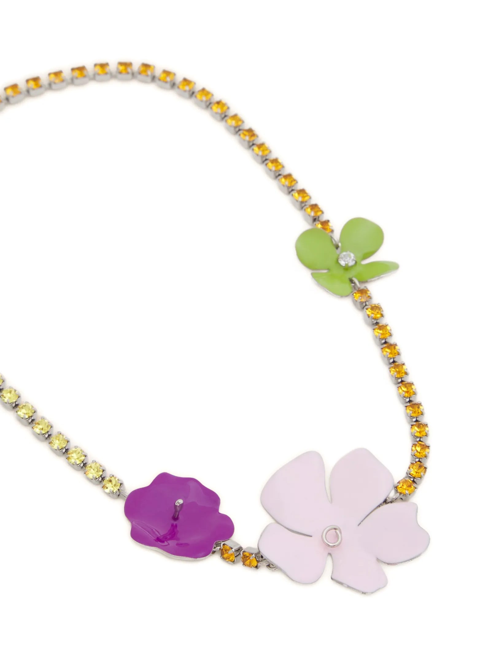 Chocker flowers Pink Brass Jewelry
