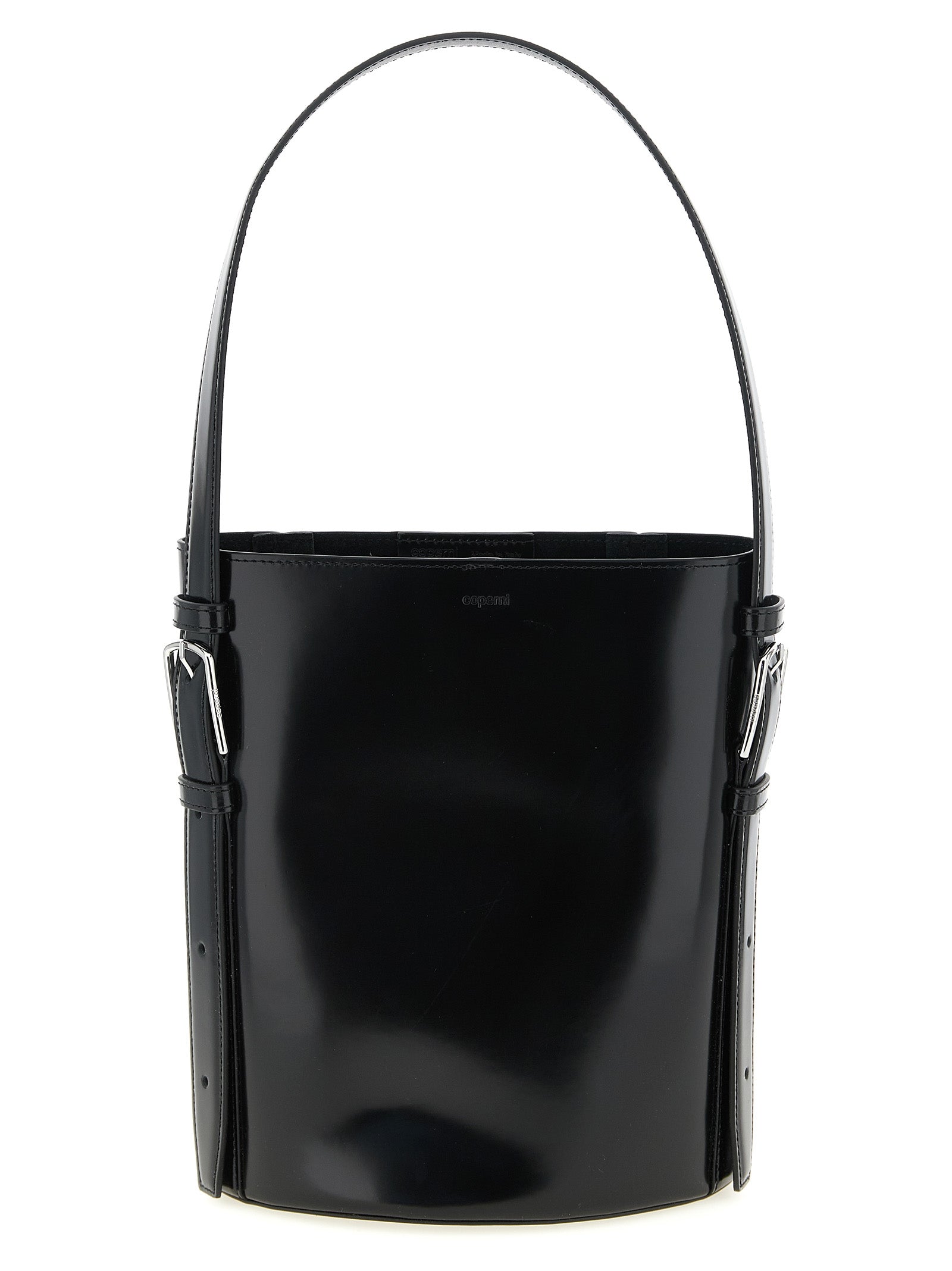 Ergonomic bucket bag Black Cow Leather (bos Taurus) Shoulder