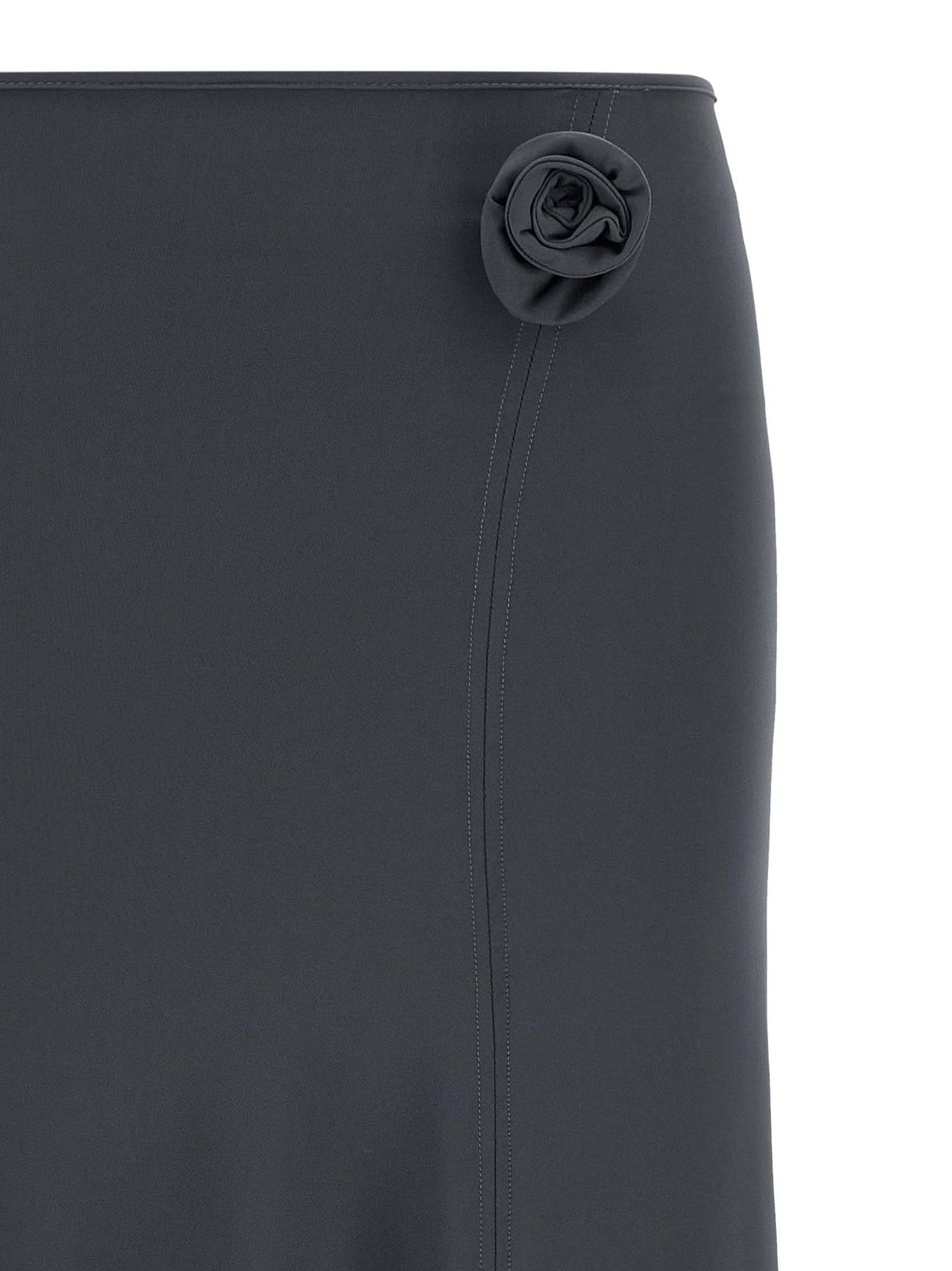Flower skirt Gray Polyamide