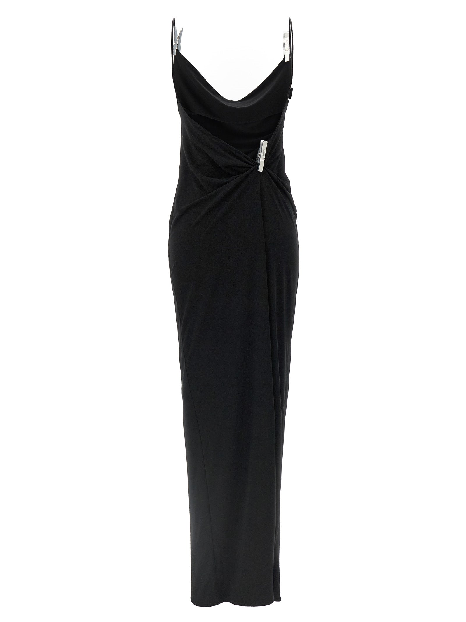 Washing Clip Gala dress Black Polyester