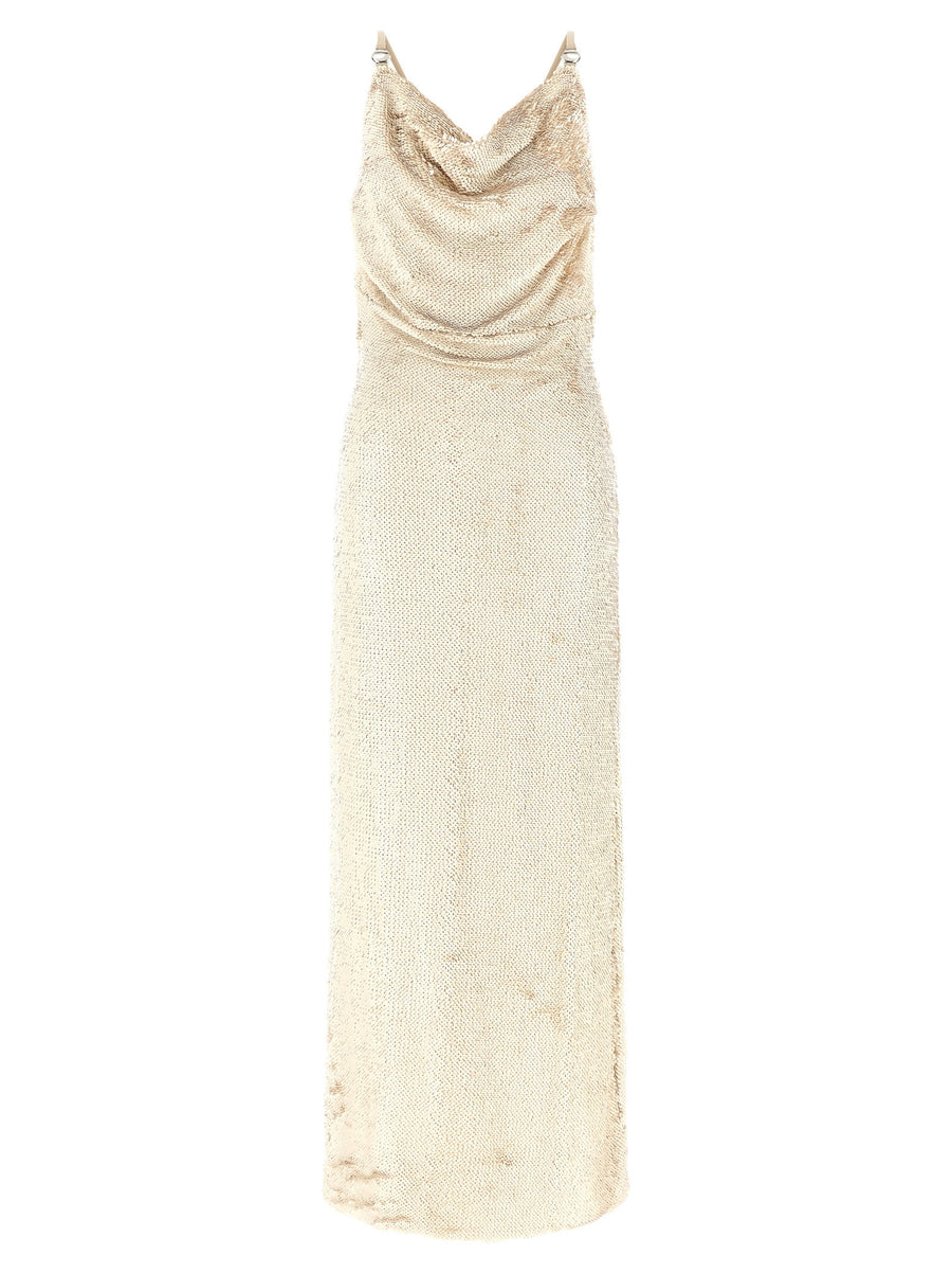 Coperni Champagne Sequin Dress — champagne
