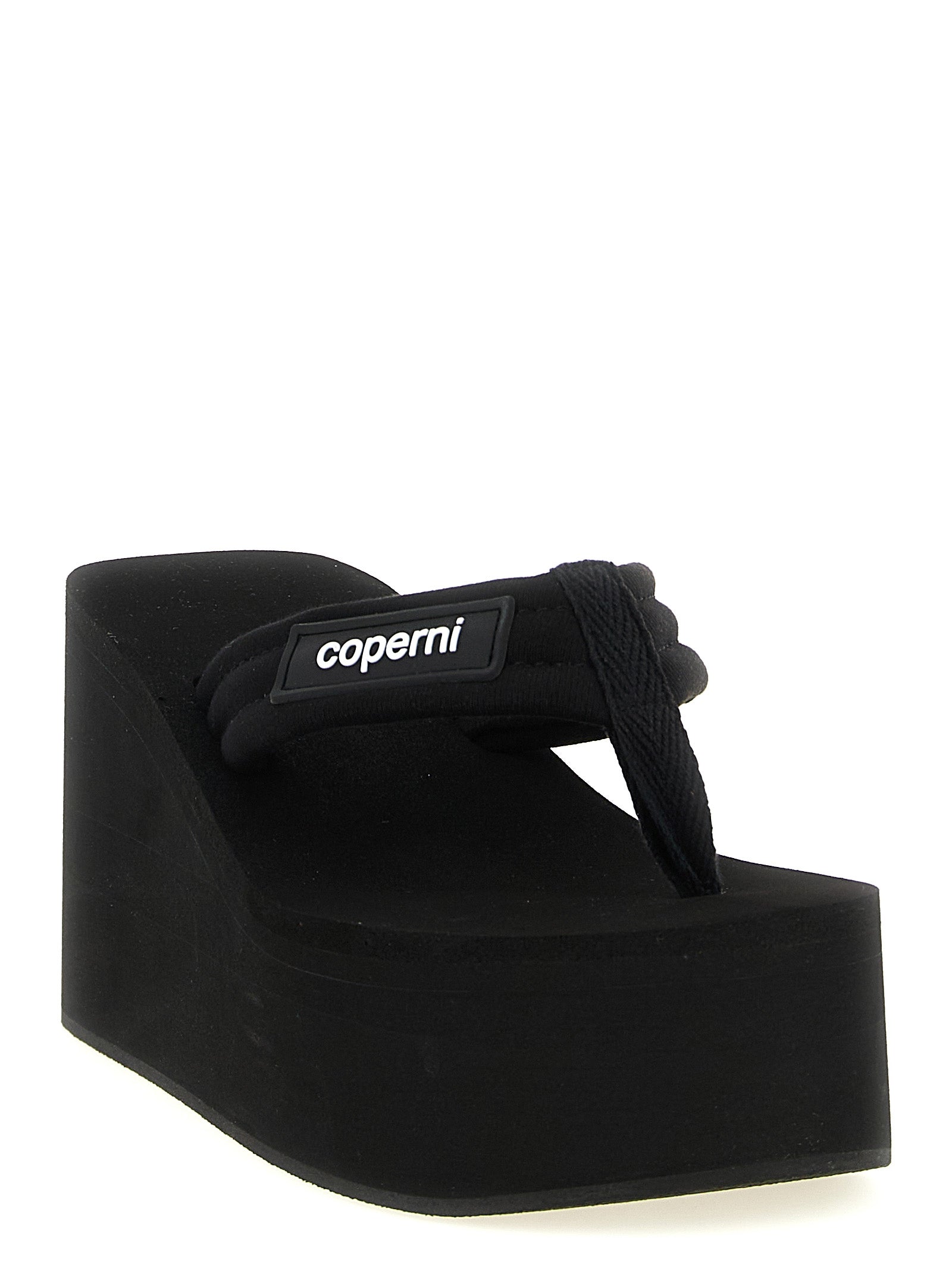 Branded Wedge Sandals Black Wedges