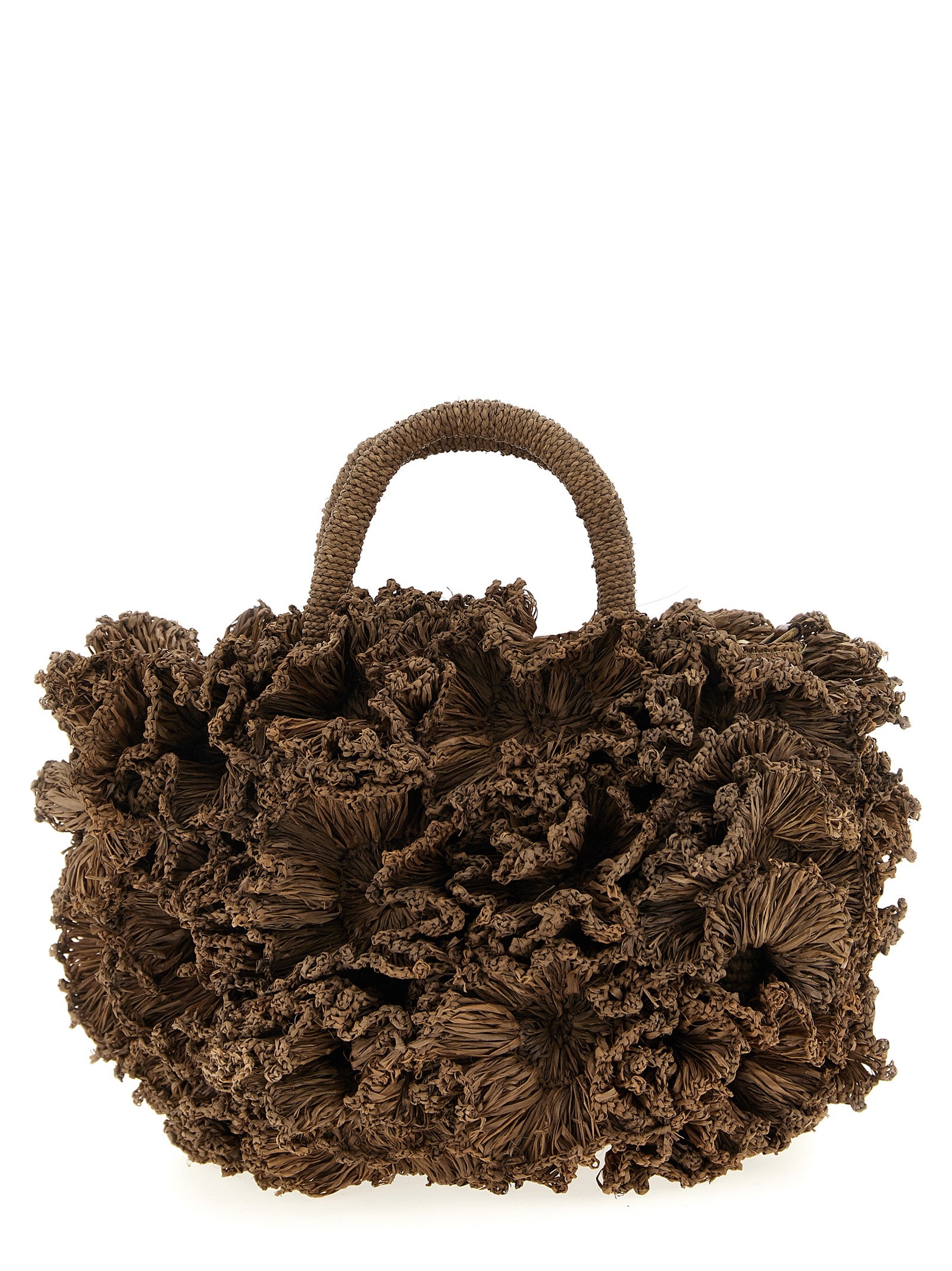 Coral handbag Brown Raffia Hand Bags