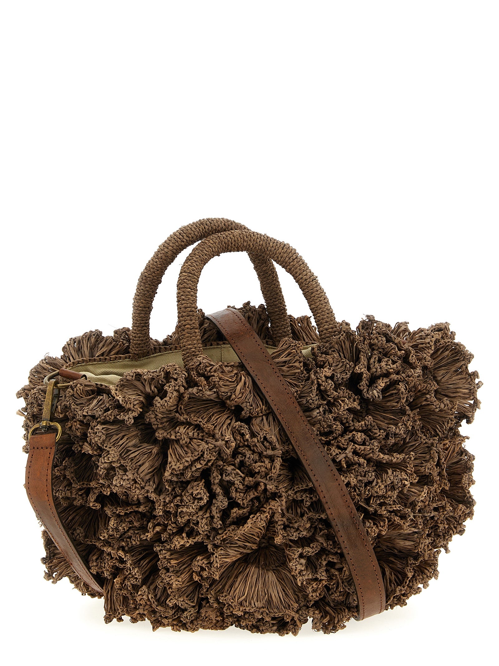 Coral handbag Brown Raffia Hand Bags