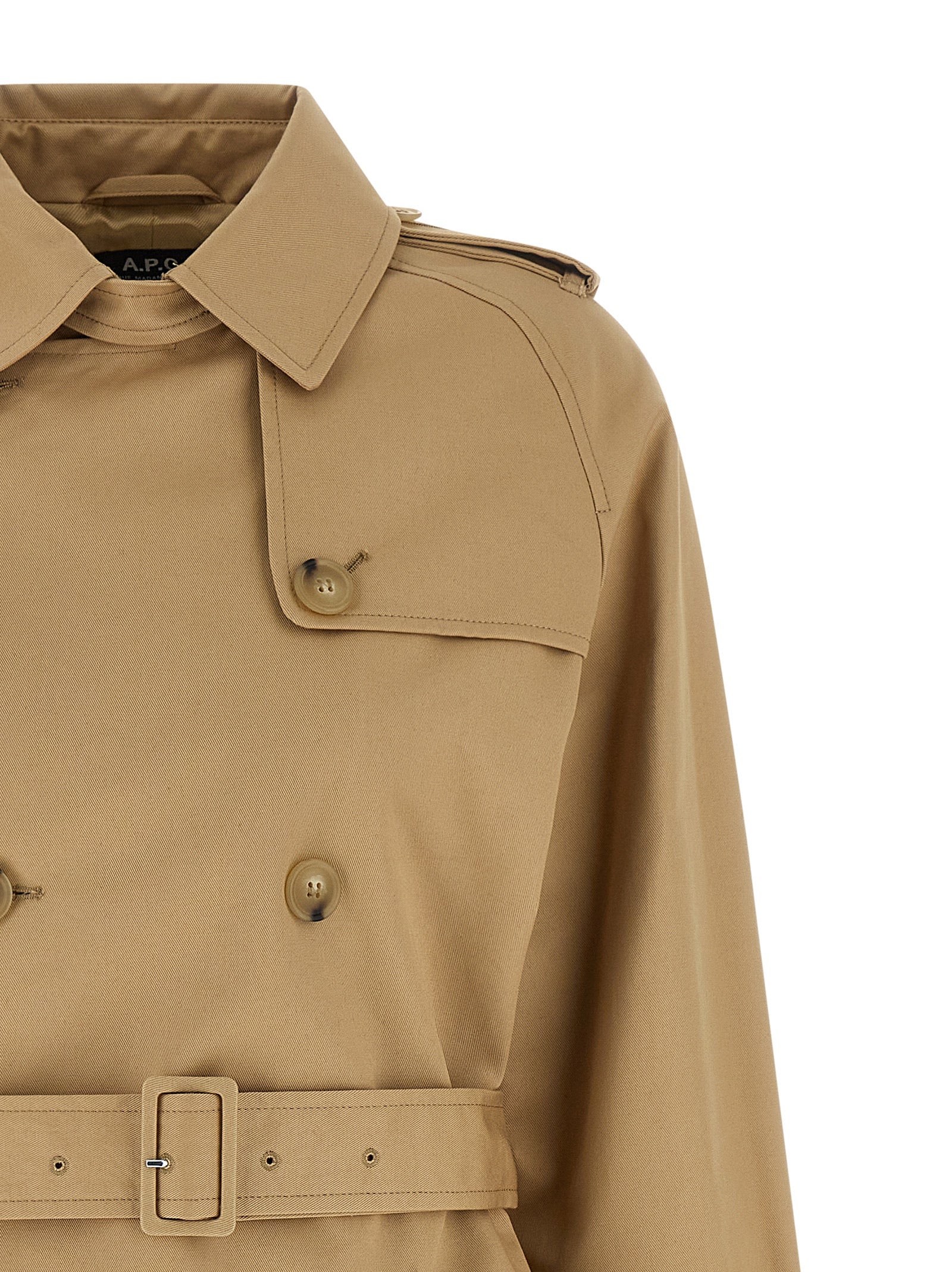 Greta Trench Coat Beige Cotton Coats