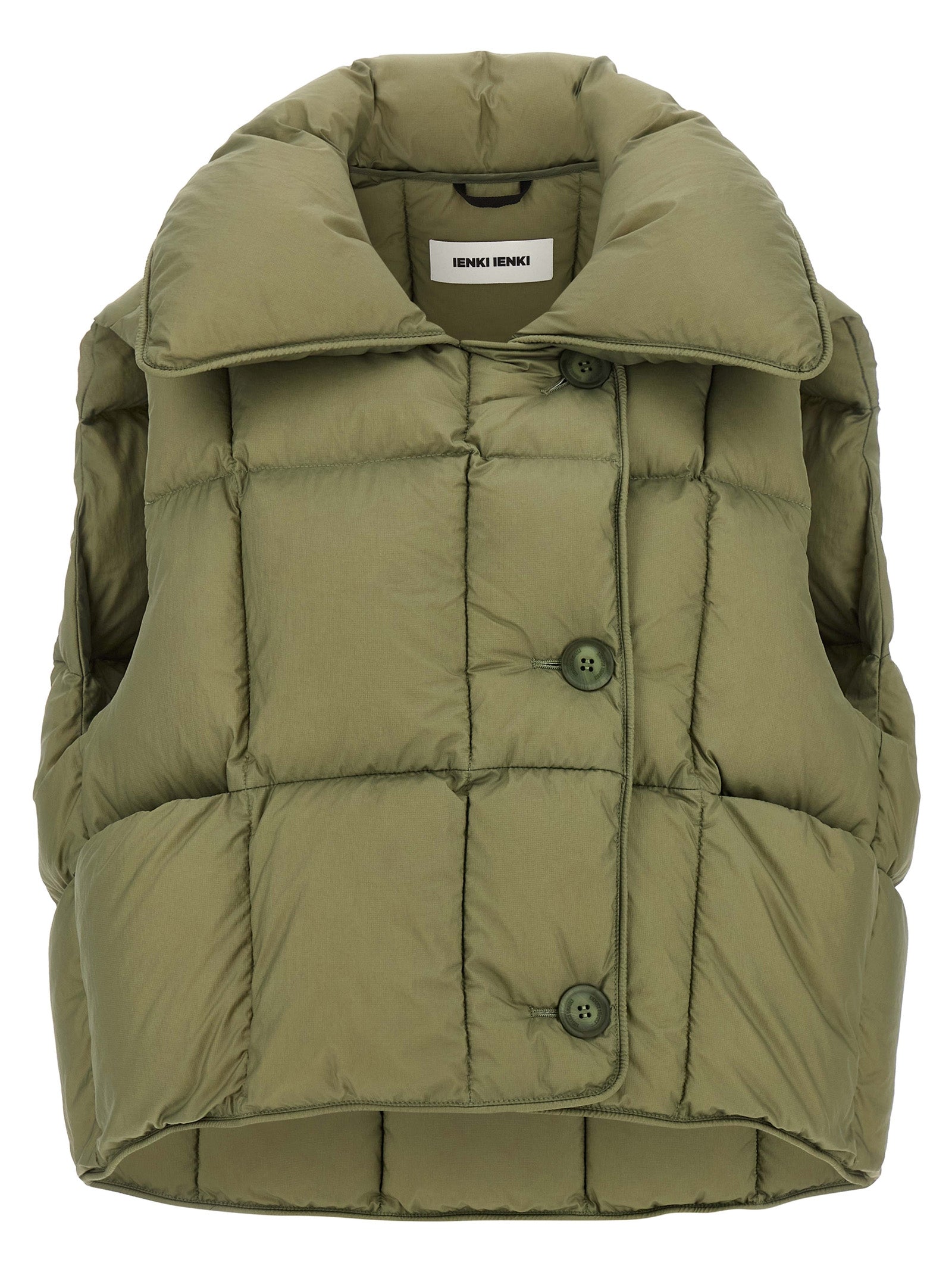 Cozy Cloud vest Green Nylon Gilet