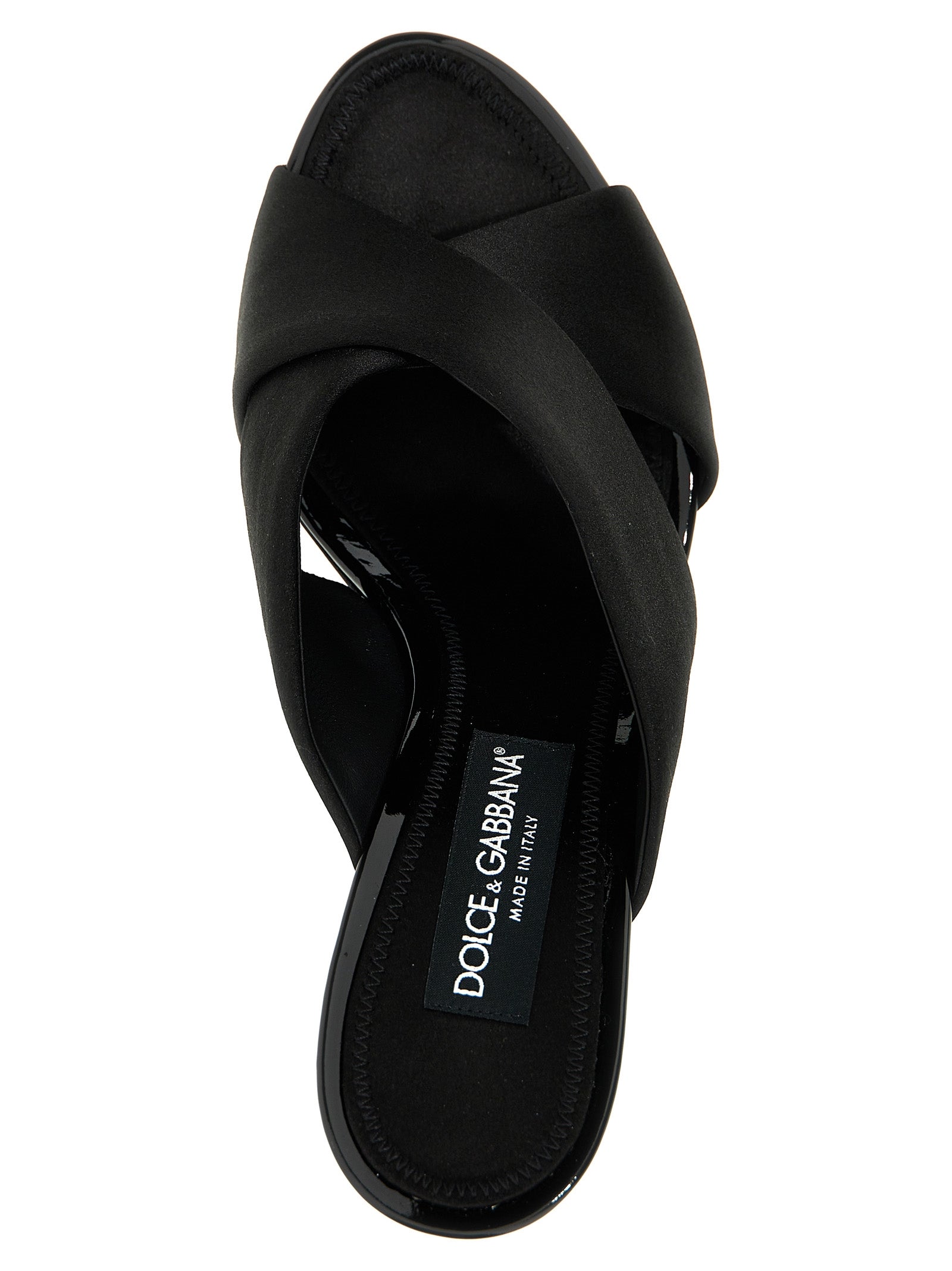 Satin sandals Black Viscose Leather Silk