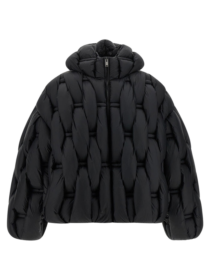 3D down jacket Black Nylon Jacket, Parka, Casual