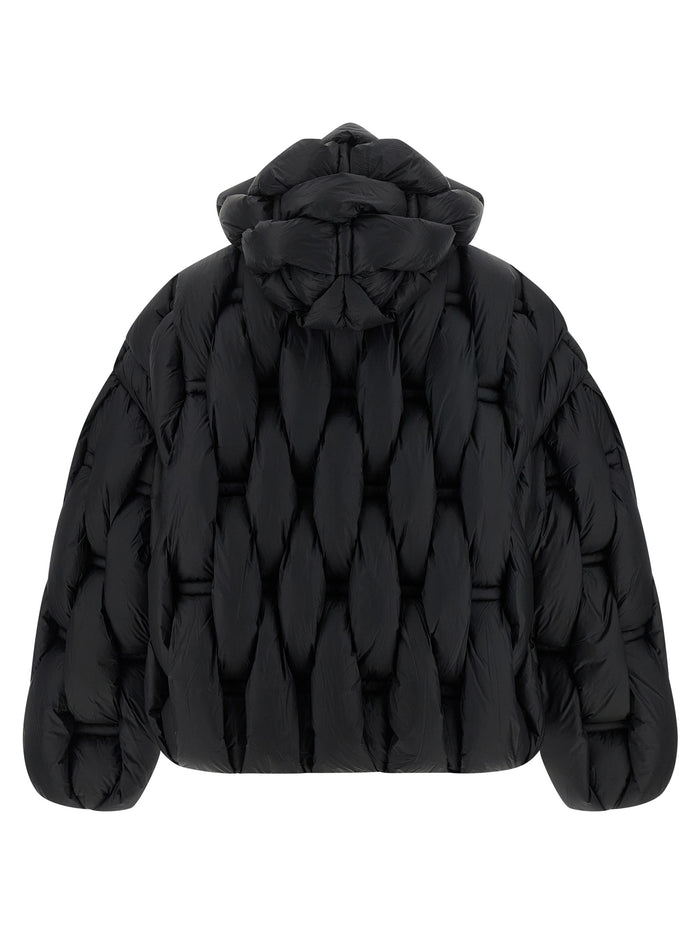 3D down jacket Black Nylon Jacket, Parka, Casual