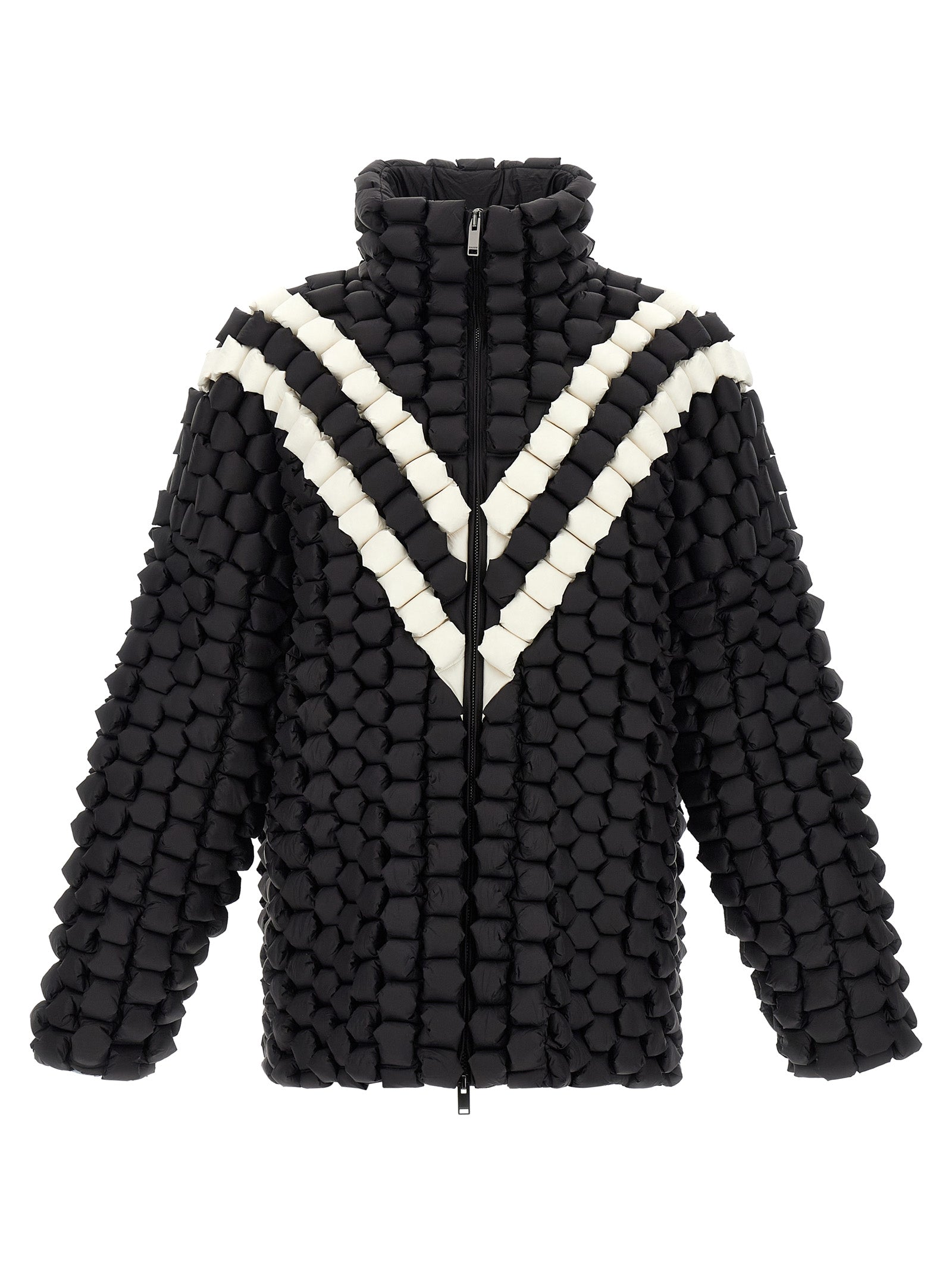 3D down jacket Black Nylon Jacket, Parka, Casual