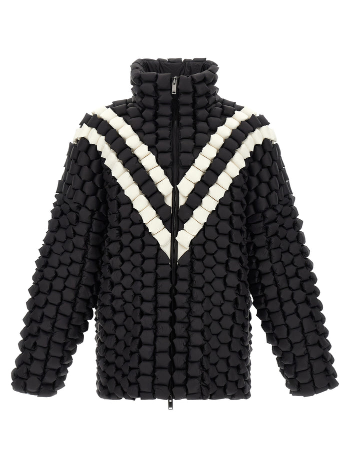 3D down jacket Black Nylon Jacket, Parka, Casual