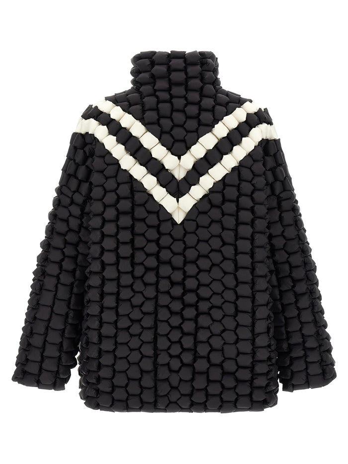 3D down jacket Black Nylon Jacket, Parka, Casual